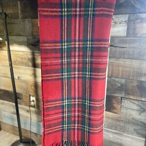 Edinburgh Wool Blanket Red Plaid
